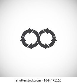 Infinity sign icon on background for graphic and web design. Creative illustration concept symbol for web or mobile app.