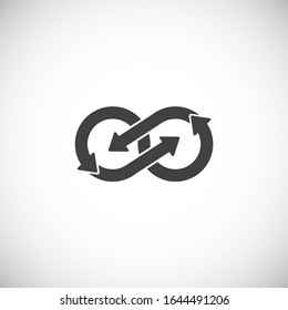 Infinity sign icon on background for graphic and web design. Creative illustration concept symbol for web or mobile app.