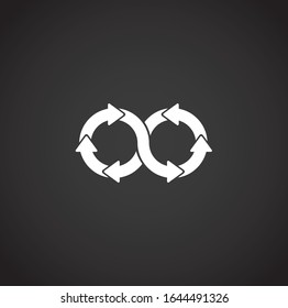 Infinity sign icon on background for graphic and web design. Creative illustration concept symbol for web or mobile app.