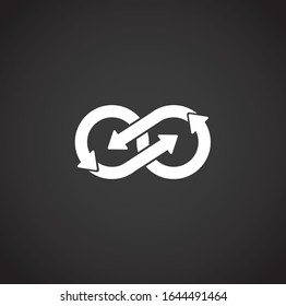Infinity sign icon on background for graphic and web design. Creative illustration concept symbol for web or mobile app.