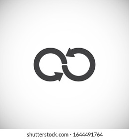 Infinity sign icon on background for graphic and web design. Creative illustration concept symbol for web or mobile app.