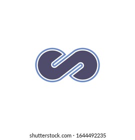 Infinity sign icon on background for graphic and web design. Creative illustration concept symbol for web or mobile app.