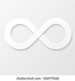 The infinity sign isolated on a white background. Vector illustration.