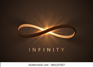 Infinity sign with light effect