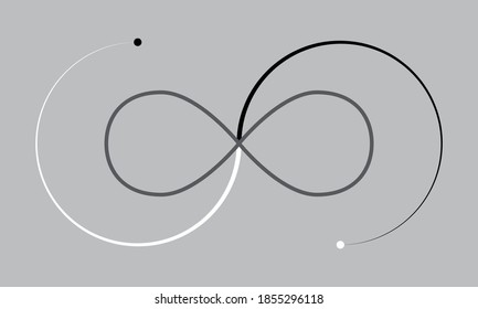 infinity sign with lines as icon or logo