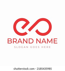 Infinity Sign Logo Made of Letters E and O