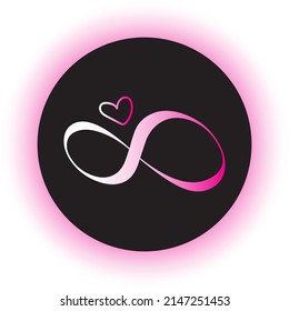 Infinity sign. Logo symbol. Creative design. Arrow icon. Vector illustration. stock image. 