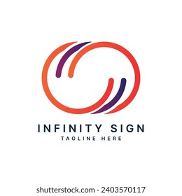 Signo infinito Concepto de diseño de logotipo simple moderno