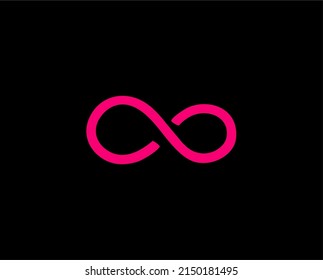 vector de efecto de luz rosa de signo infinito