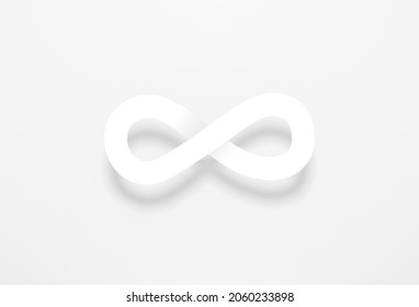 Infinity sign vector illustration with realistic shadow