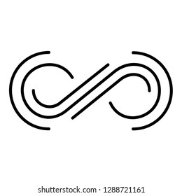Infinity sign. Vector outline icon isolated on white background.