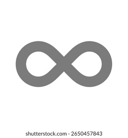 Infinity simple vector icon. Mathematics eternity and infinite symbol.