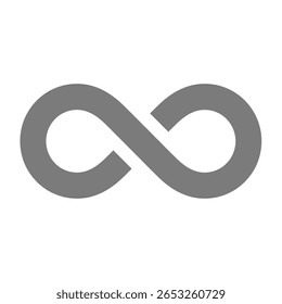  Ícone de vetor simples infinito. Matemática eternidade e símbolo infinito.