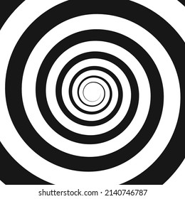 Infinity spiral line with motion effect. Hypnotic symbol