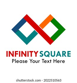 Infinity square logo template illustration