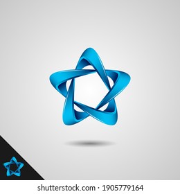 Infinity Star Logo Symbol with 3D style