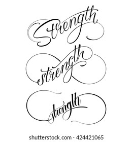 Infinity strength icon vector symbol in three versions