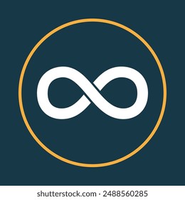 Infinity supportive trendy icon joyful abstract vector illustration artwork design