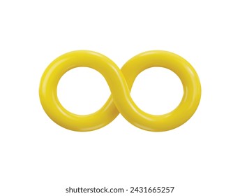 infinity symbol 3d rendering vector icon illustration