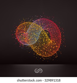 Infinity symbol. Abstract 3d design element, emblem. Vector illustration.