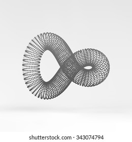 Infinity symbol. Abstract 3d design element, emblem, icon. Vector illustration. 
