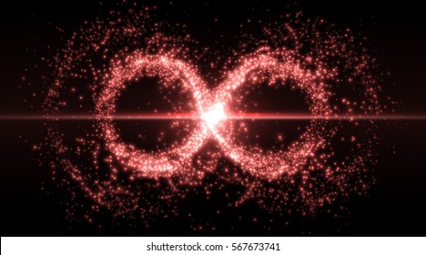 Infinity symbol, abstract background. Vector illustration.