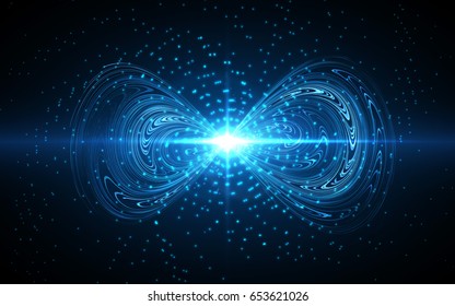Infinity symbol abstract background. Vector illustration