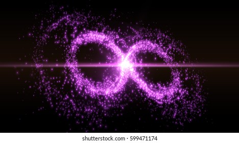 Infinity symbol background. Vector illustration