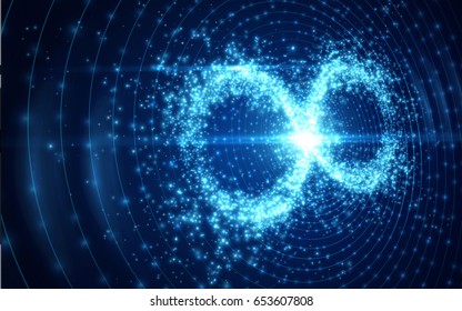 Infinity symbol background. Vector illustration