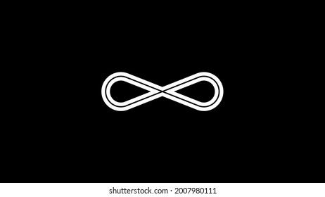 Símbolo infinito fondo de pantalla blanco y negro
