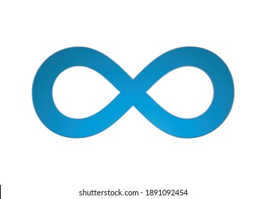 Infinity symbol of blue color.