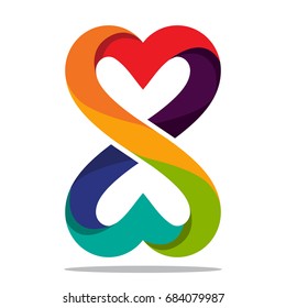 Infinity symbol with colorful concept