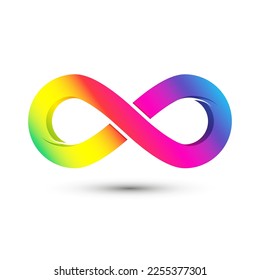 Infinity symbol - colorful endless icon - vector