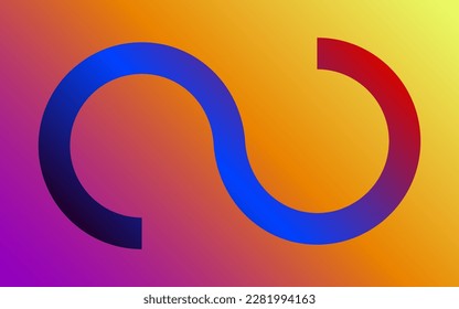 Infinity symbol with colorful gradient. limitless logo. Vector illustration