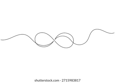 Infinity symbol continuous line drawing, eternity and endless concept.