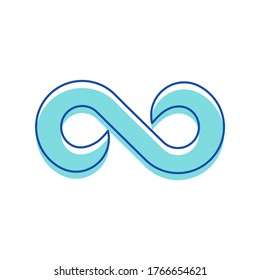 Infinity Symbol Contour Shape Number Eight Stock Vector (Royalty Free ...