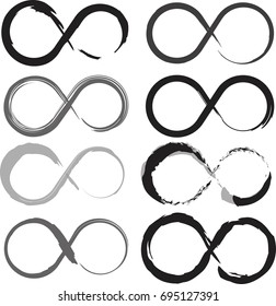 Infinity symbol created in grunge style