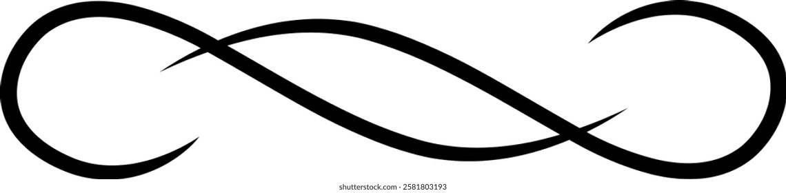 Infinity symbol is depicted as a continuous loop, representing eternity, endless possibilities, and the cyclical nature of time and existence, creating a visually striking and symbolic design