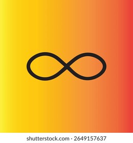 Um símbolo infinito exibido contra um fundo gradiente que significa eternidade sem limites e potencial sem limites e uma sensação de continuidade