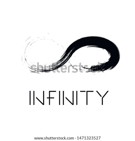 Infinity symbol. Eternal, limitless emblem. Black mobius ribbon silhouette.
