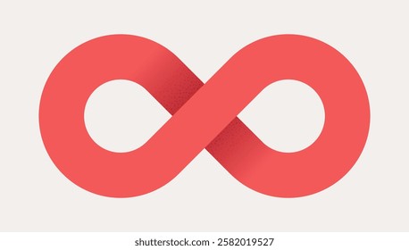 Infinity symbol. Eternal red loop.