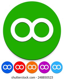 Infinity symbol. For everlasting, infinite or cyclic, continuity themes. Looped shape, knot.