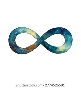 Infinity symbol with galaxy design