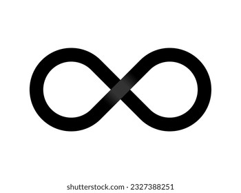 Infinity symbol with gradient. Isolated vector illustration
