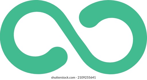 Infinity Symbol. Green Loop Sign. Endless Cycle Icon