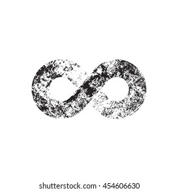 Infinity symbol. Grunge design. Vector illustration, EPS 10