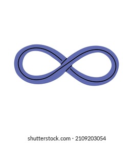 Infinity symbol hand drawn. Romantic vector hand drawn doodle element 