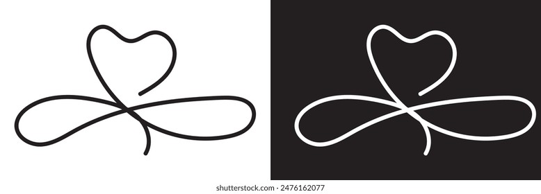 Infinity symbol hand painted with grunge brush stroke and black paint. Png clipart isolated on transparent background