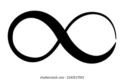 Símbolo infinito mano pintado con pincel de tinta