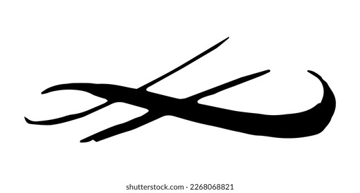 Infinity symbol hand painted with ink brush stroke